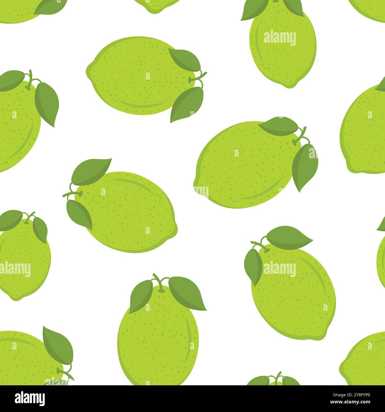 Fond de modèle sans couture d'icône de fruit de citron vert dans un style plat. Illustration vectorielle de fruits organiques sur fond isolé. Vitamine C signe alimentaire commercial Illustration de Vecteur