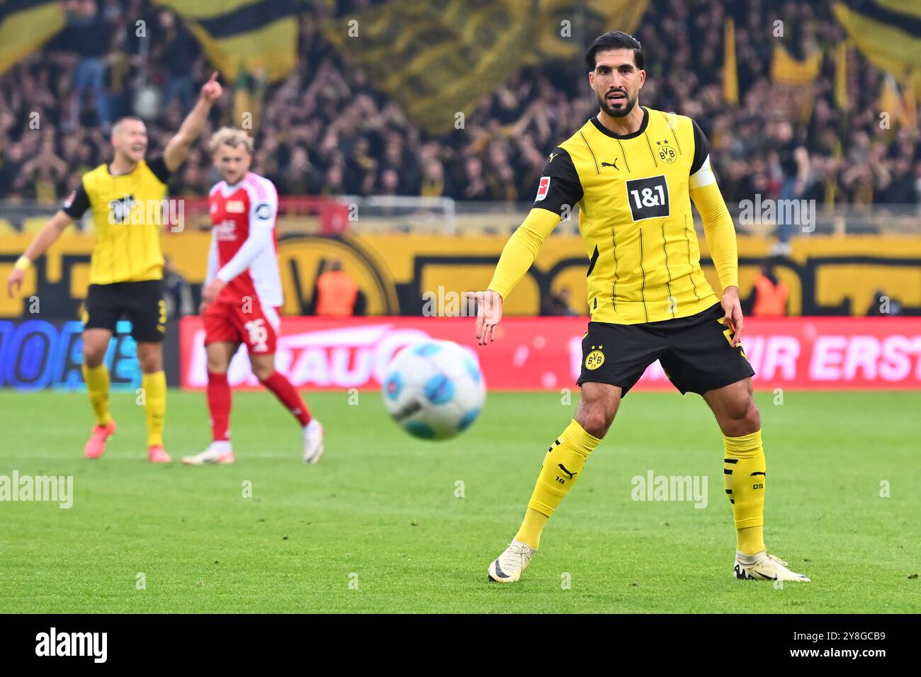 Ramy Bensebaini (Borussia Dortmund, #5) GER, 1.FC Union Berlin v. Borussia Dortmund, football, Bundesliga, saison 2024/2025, 6. SPIELTAG, 05.10.2024 (LA RÉGLEMENTATION DFL INTERDIT TOUTE UTILISATION DE PHOTOGRAPHIES COMME SÉQUENCES D'IMAGES ET/OU QUASI-VIDÉO.) Foto : Eibner-Pressefoto/Ryan Sleiman Banque D'Images