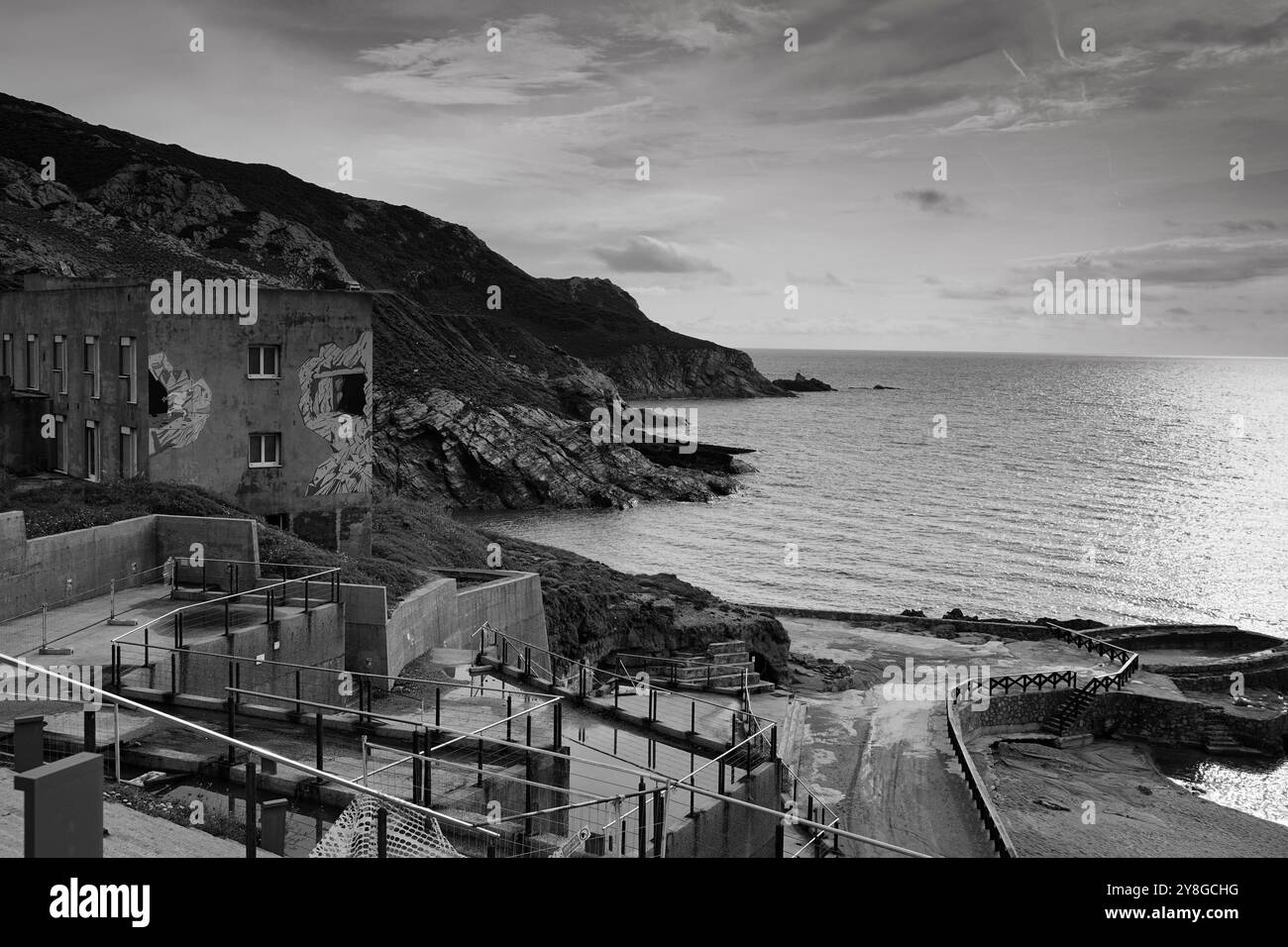 Village minier et musée en plein air des activités géo-minières à Argentiera, Alghero, Sardaigne, Italie Banque D'Images