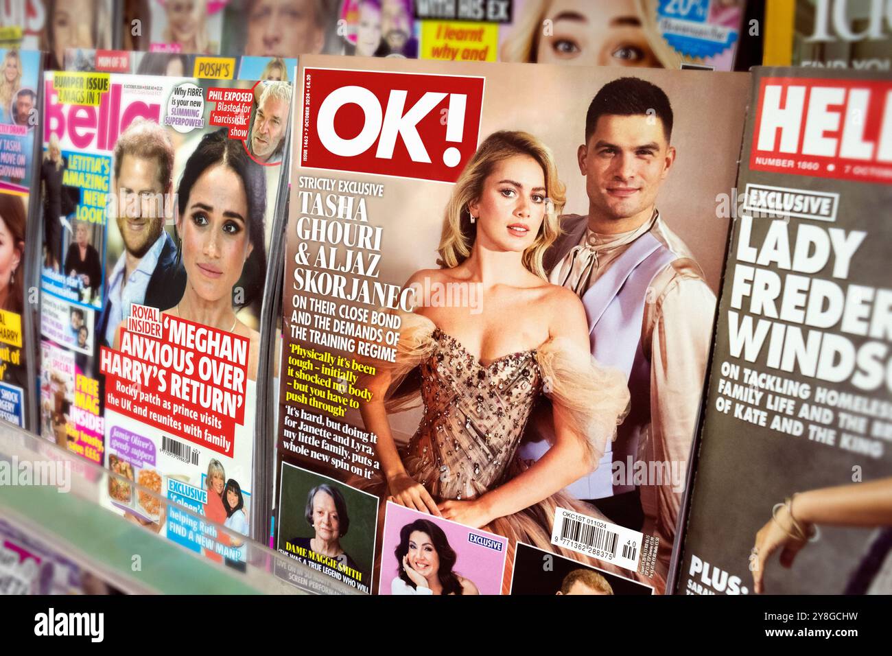 ! magazine - publication royale et célébrité. La couverture présente le mannequin et danseuse Tasha Ghouri de Strictly Come Dancing avec le danseur Aljaz Skorjanec Banque D'Images