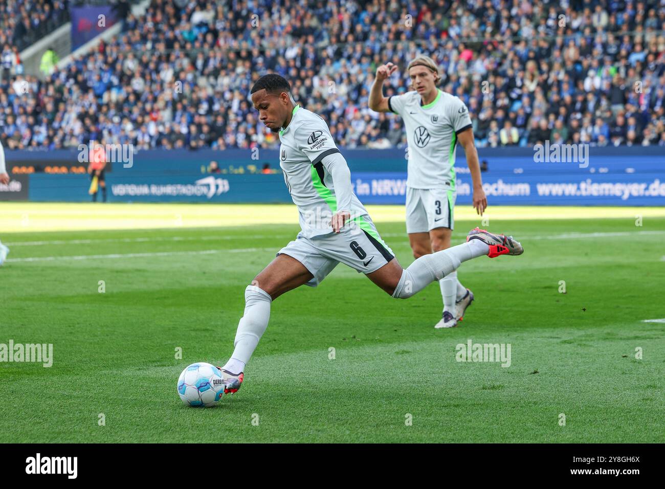 Bochum, Deutschland. 05 octobre 2024. 05.10.2024, Fussball, saison 2024/2025, 1. Bundesliga, 6. Spieltag, VfL Bochum - VfL Wolfsburg, Paulo Otavio (VfL Wolfsburg) Foto : Tim Rehbein/RHR-FOTO/dpa/Alamy Live News Banque D'Images