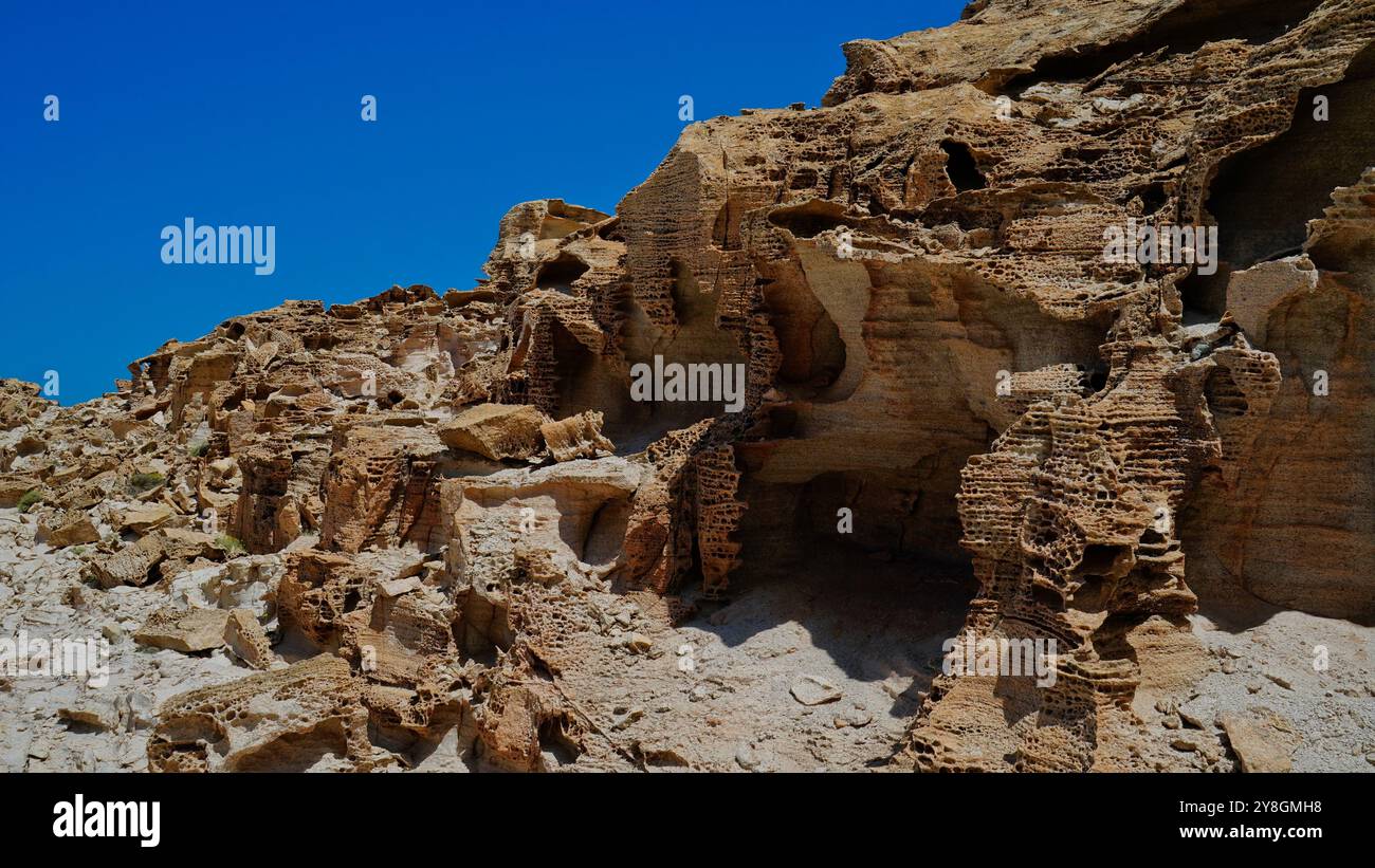 Le chemin de l'oasis de protection de la faune de Carloforte, île de San Pietro, Sardaigne, Italie Banque D'Images