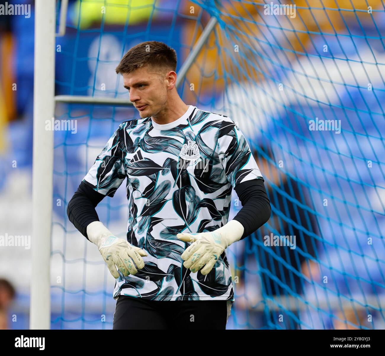 Goodison Park, Liverpool, Royaume-Uni. 5 octobre 2024. Premier League Football, Everton contre Newcastle United ; Nick Pope de Newcastle United Credit : action plus Sports/Alamy Live News Banque D'Images