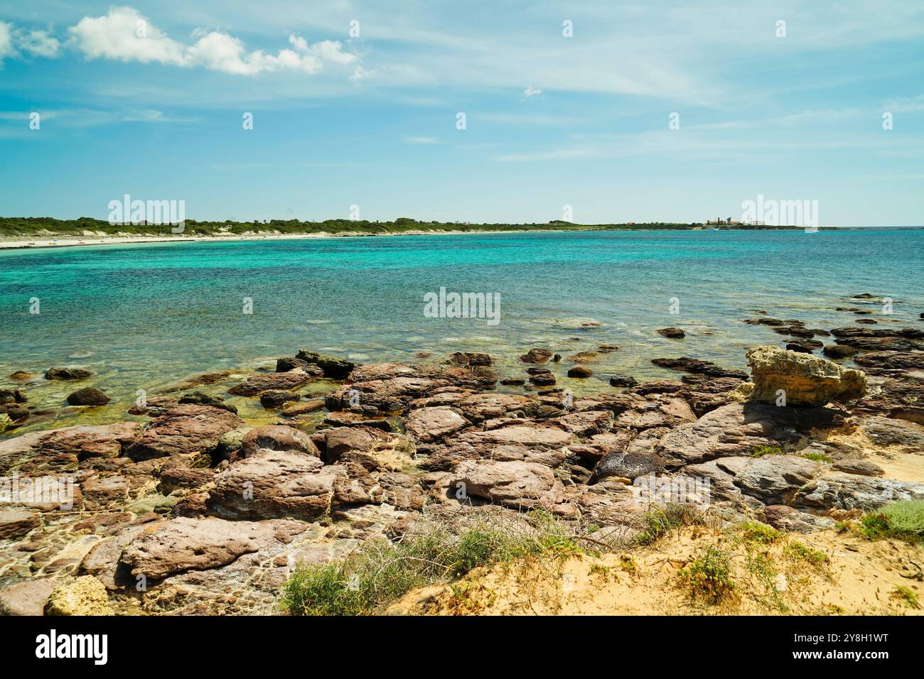 Plage de la Salina, île de Sant'Antioco, Sardaigne du Sud, Italie Banque D'Images