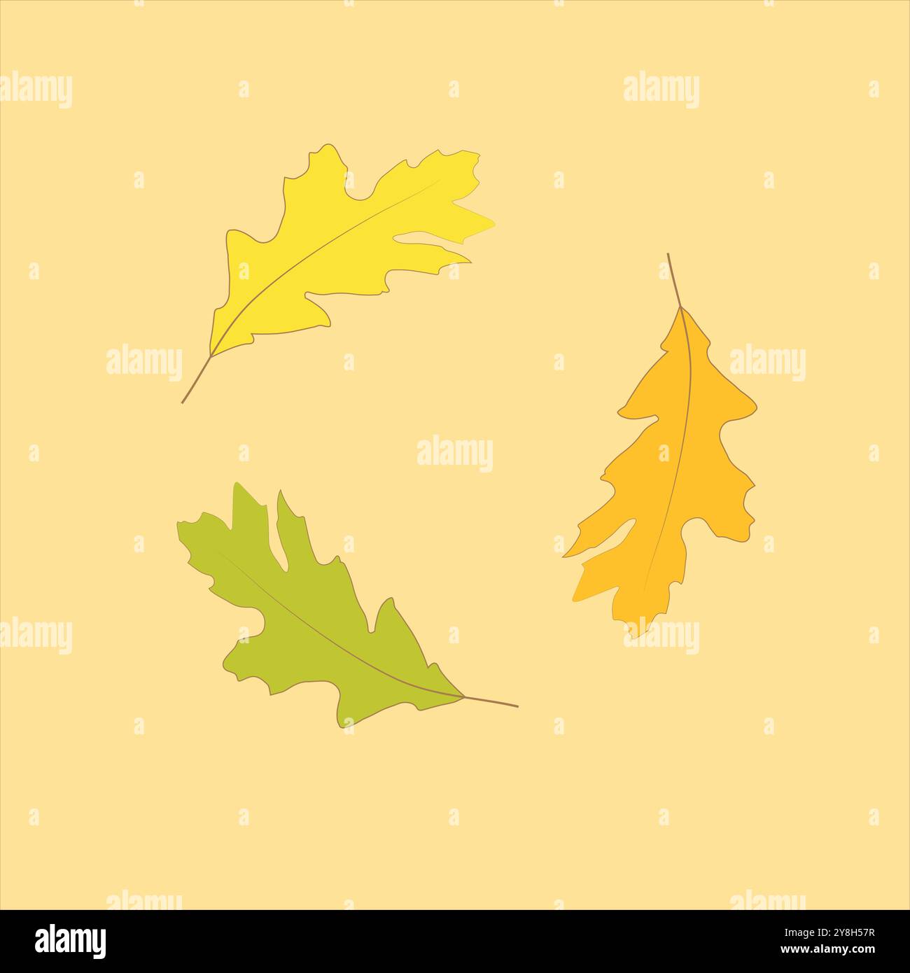 Belles feuilles d'automne colorées brillantes tombant dans l'air isolé Illustration de Vecteur