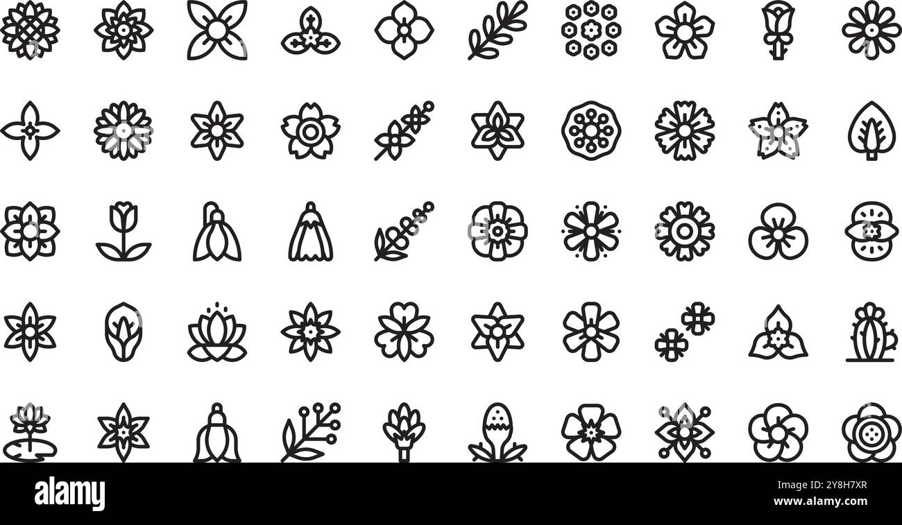 Arflower iconss-iv Collection d'icônes vectorielles de haute qualité avec trait modifiable. Idéal pour les projets professionnels et créatifs. Illustration de Vecteur