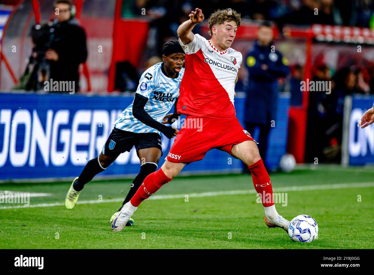 UTRECHT, 05-10-2024, Stadium Galgenwaard, football néerlandais, Eredivisie, saison 2024/2025, pendant le match FC Utrecht - RKC Waalwijk, joueur FC Utrecht Ole Romeny crédit : Pro Shots/Alamy Live News Banque D'Images
