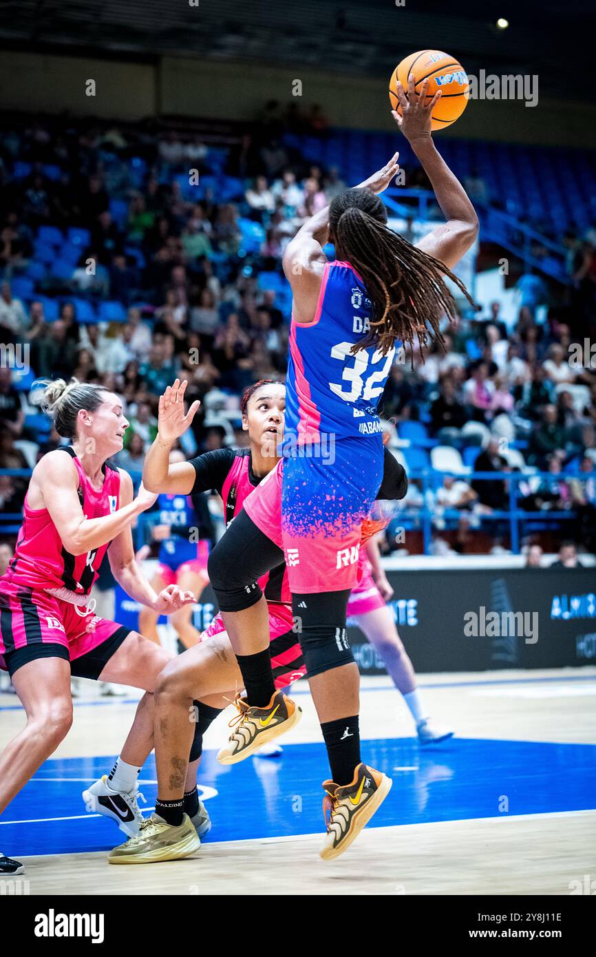 Ferrol, Espagne. 05 octobre 2024. Liga Femenina Endesa panier. Baxi Ferrol contre Kutxabank Araski. Jori Davis crédit : Ismael Miján/Alamy Live News Banque D'Images