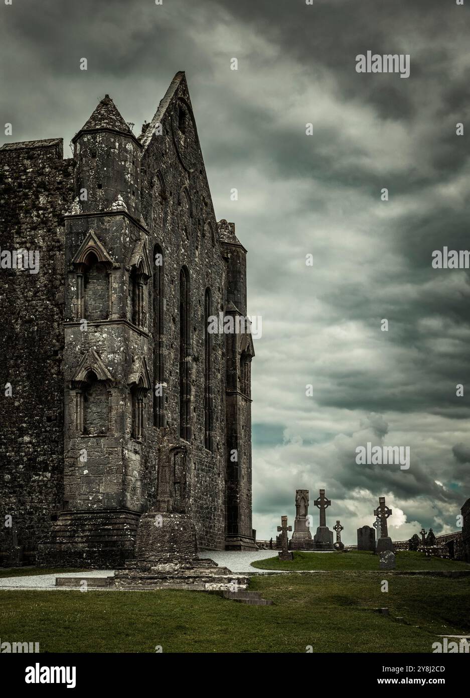 Rocher de Cashel, symbole du patrimoine et de la culture irlandais, Cashel, comté de Tipperary, Irlande Banque D'Images
