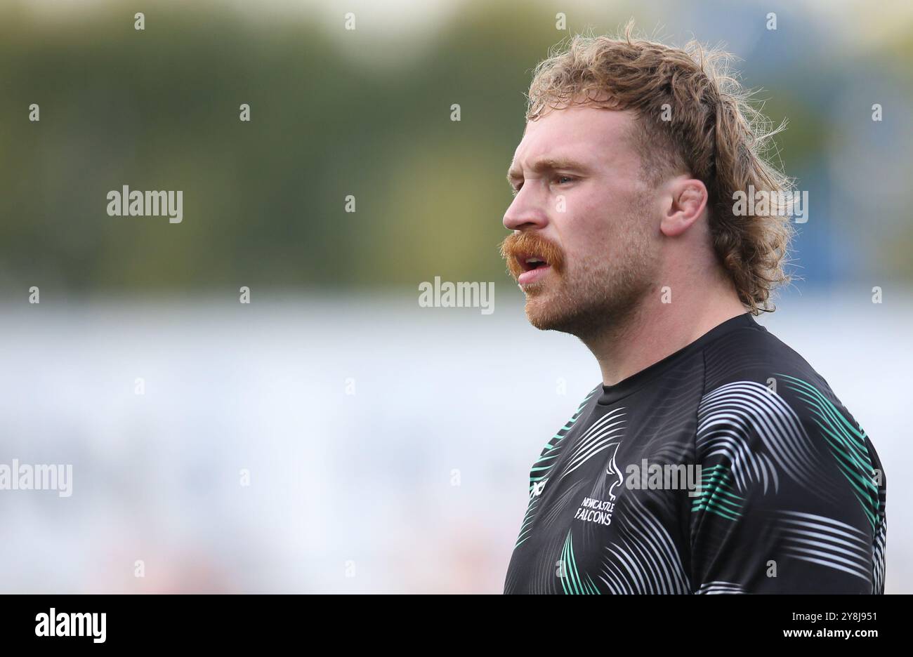 Tom Gordon de Newcastle Falcons, lors du match Gallagher Premiership entre Newcastle Falcons et Leicester Tigers à Kingston Park, Newcastle le samedi 5 octobre 2024. (Photo : Michael Driver | mi News) crédit : MI News & Sport /Alamy Live News Banque D'Images