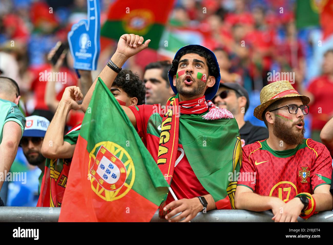 EM 2024 : Georgien - Portugal AM 26.06.2024 in der Veltins Arena in Gelsenkirchen Foto : osnapix Banque D'Images