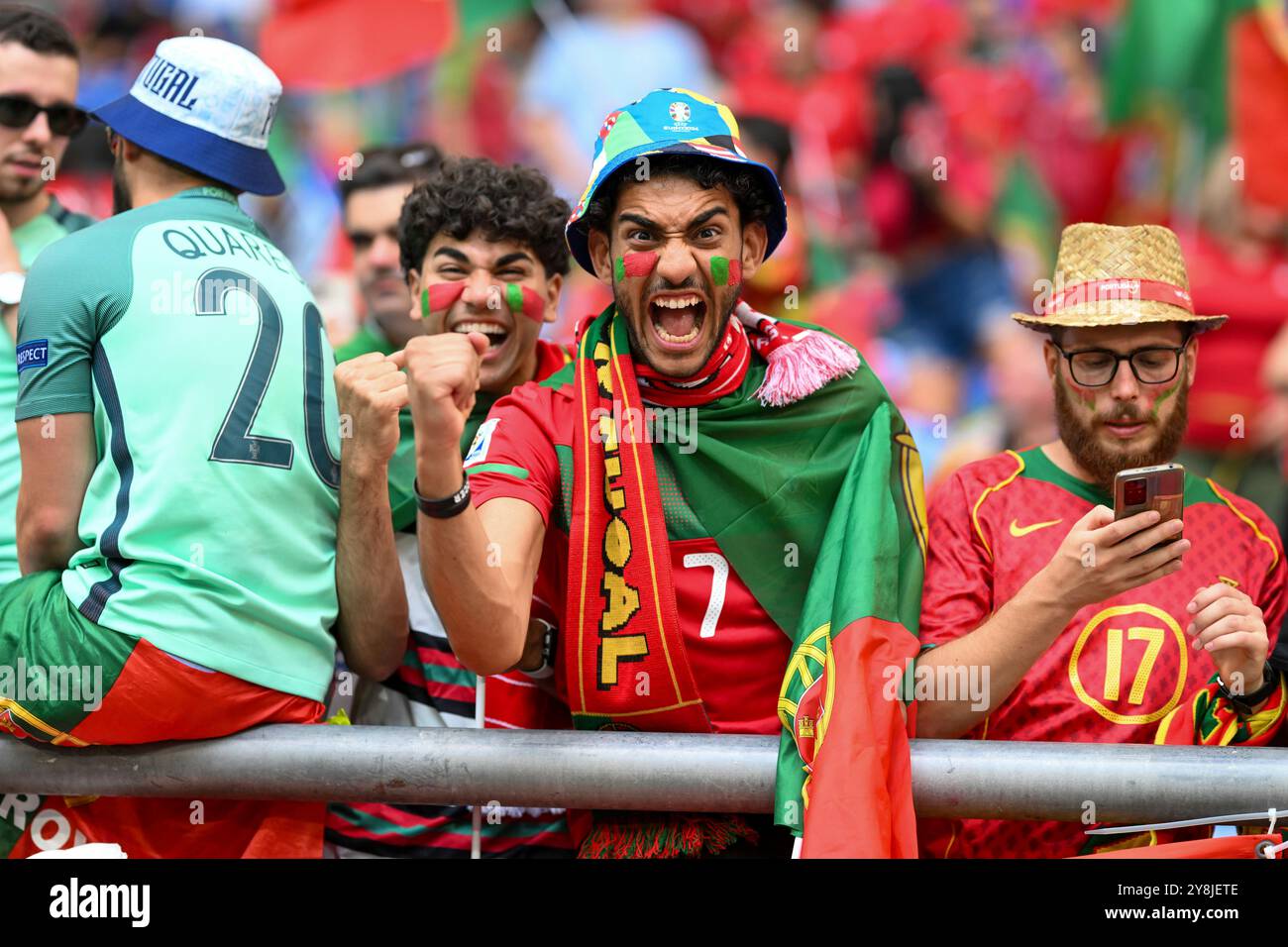 EM 2024 : Georgien - Portugal AM 26.06.2024 in der Veltins Arena in Gelsenkirchen Foto : osnapix Banque D'Images