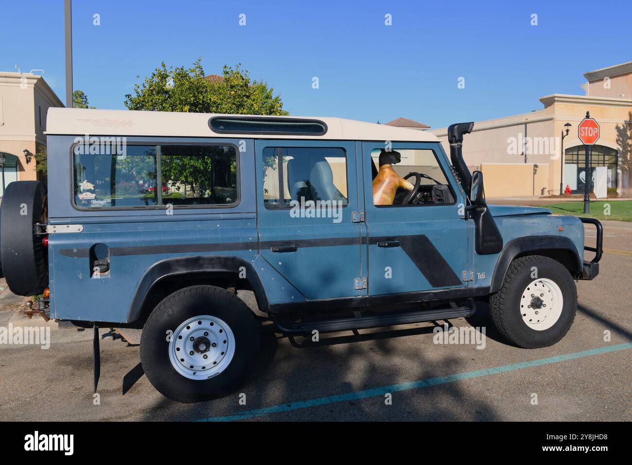 Ancien Land Rover Defender 110. Banque D'Images