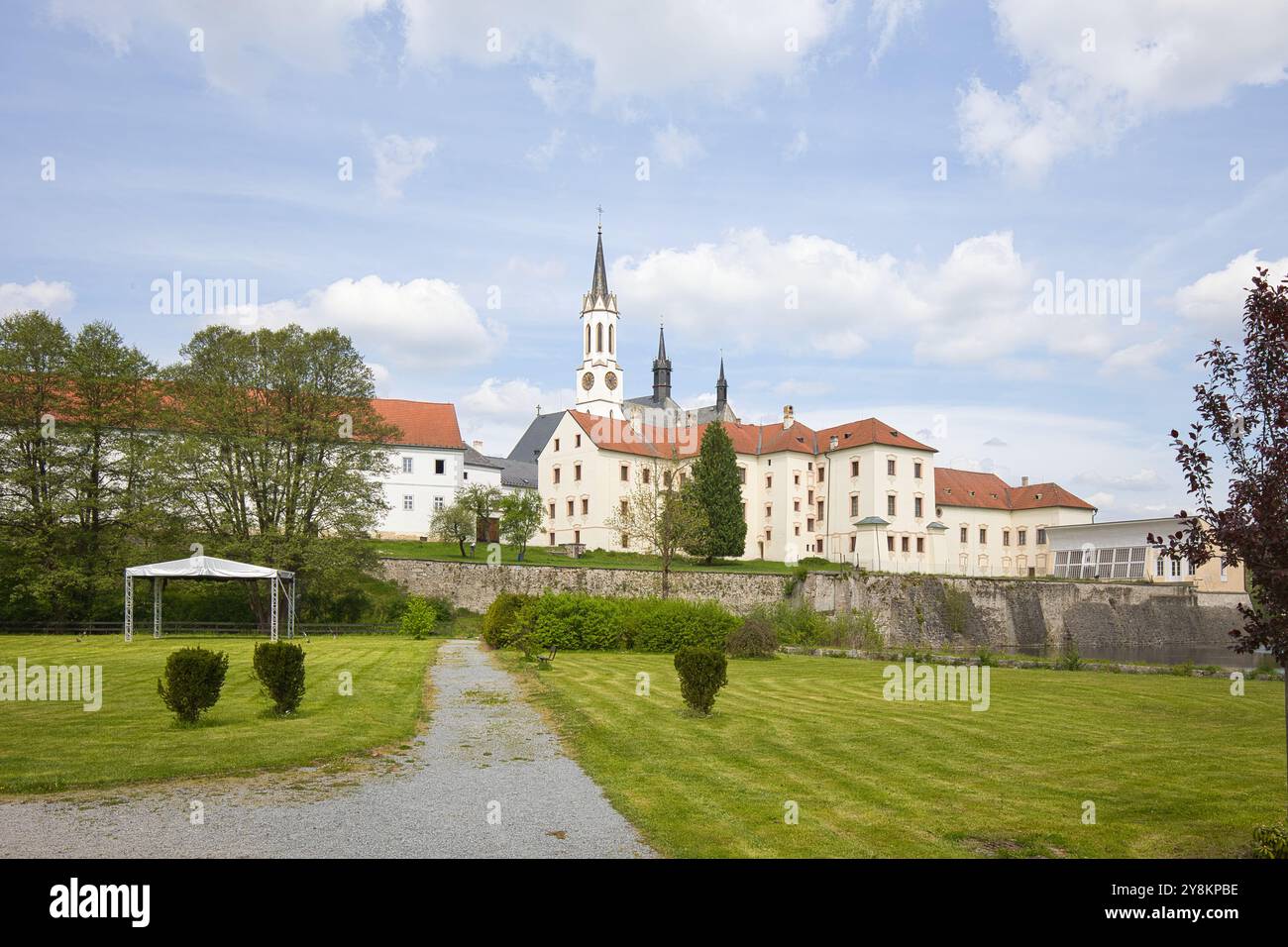 Monastère de Vyšší Brod dans la Bohême du Sud en République tchèque. Banque D'Images