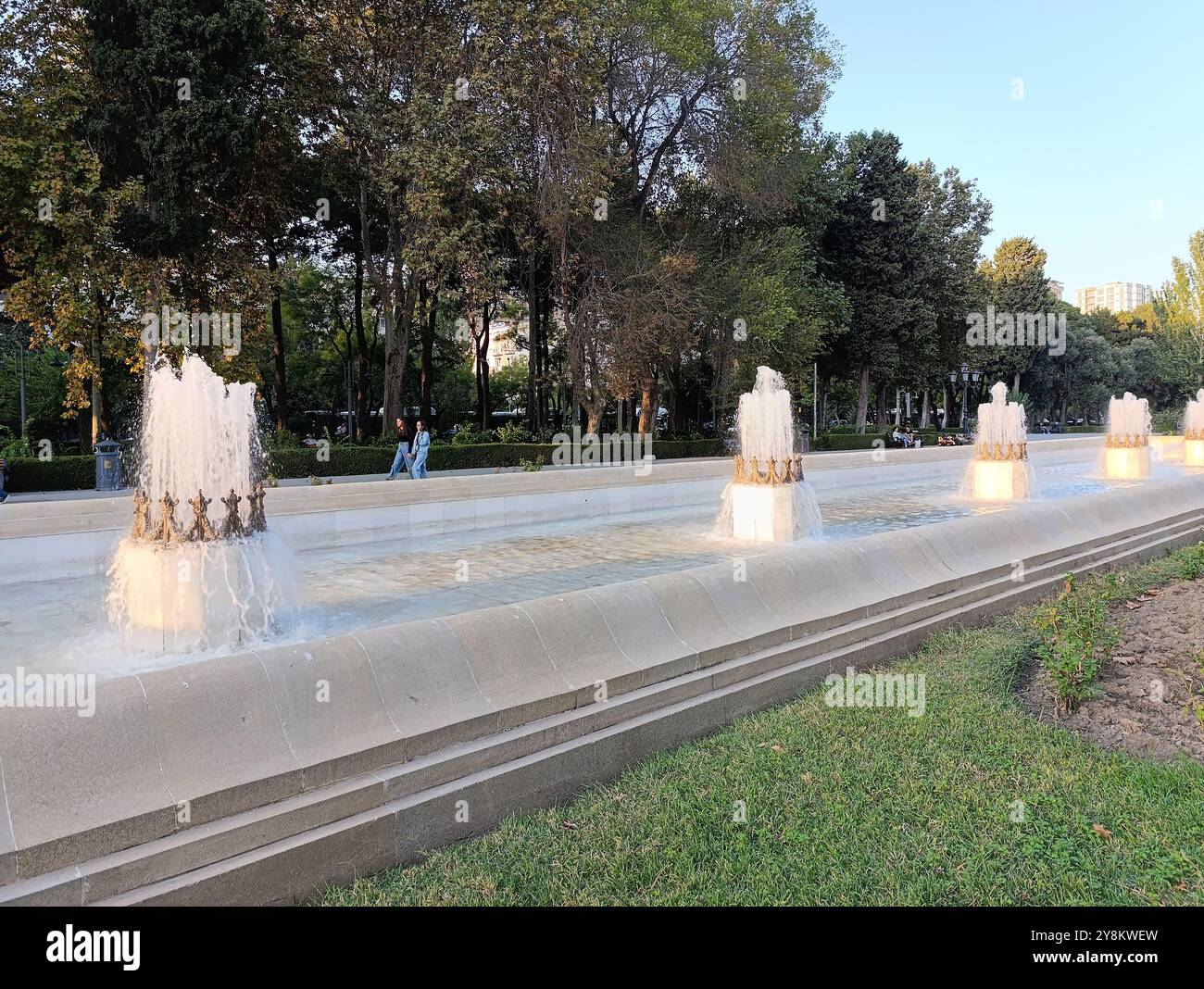 Parc Samad Vurghun. Bakou, Azerbaïdjan. Banque D'Images