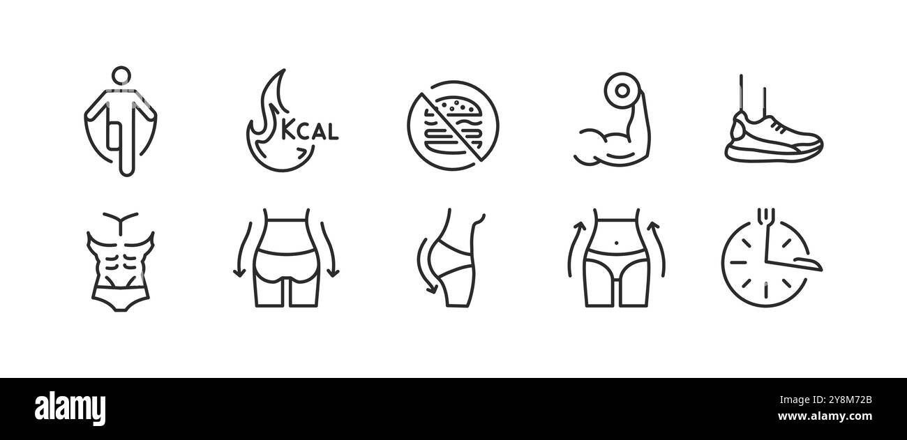 Icônes de remise en forme Illustration de Vecteur