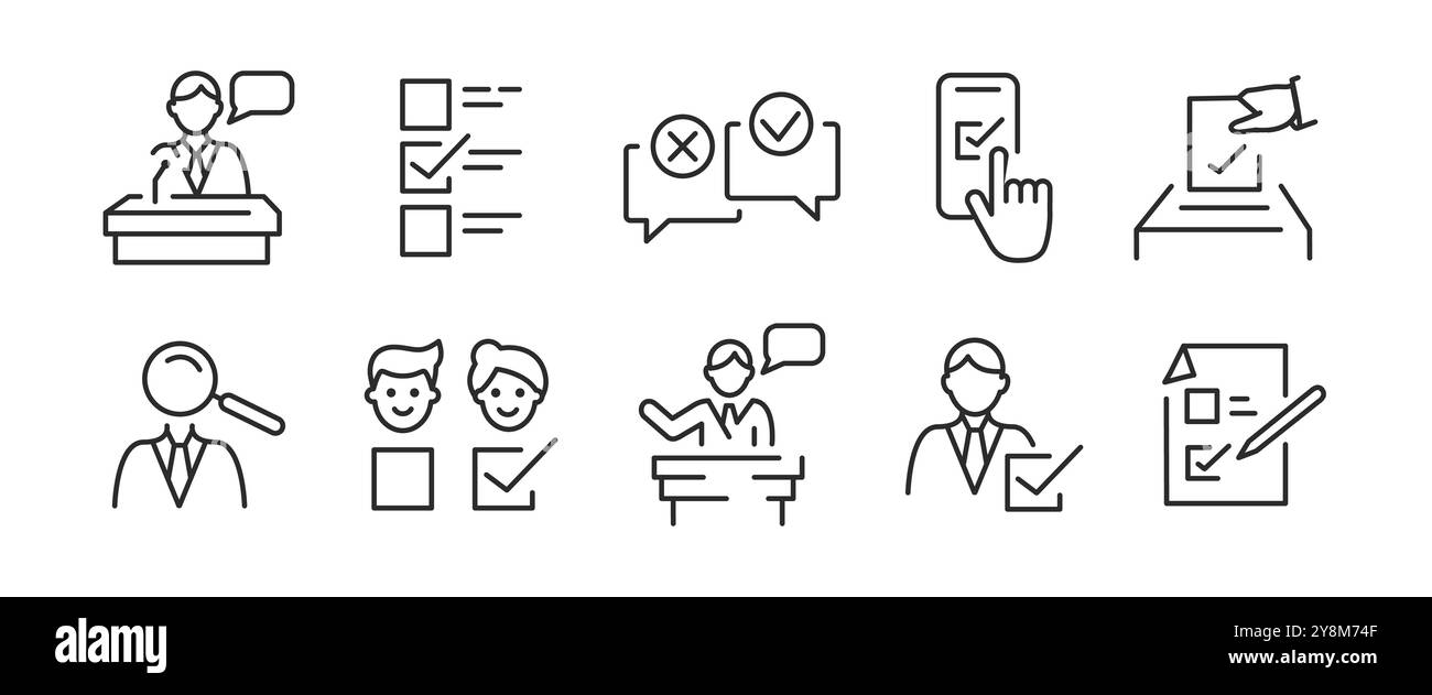 Icônes élections Illustration de Vecteur