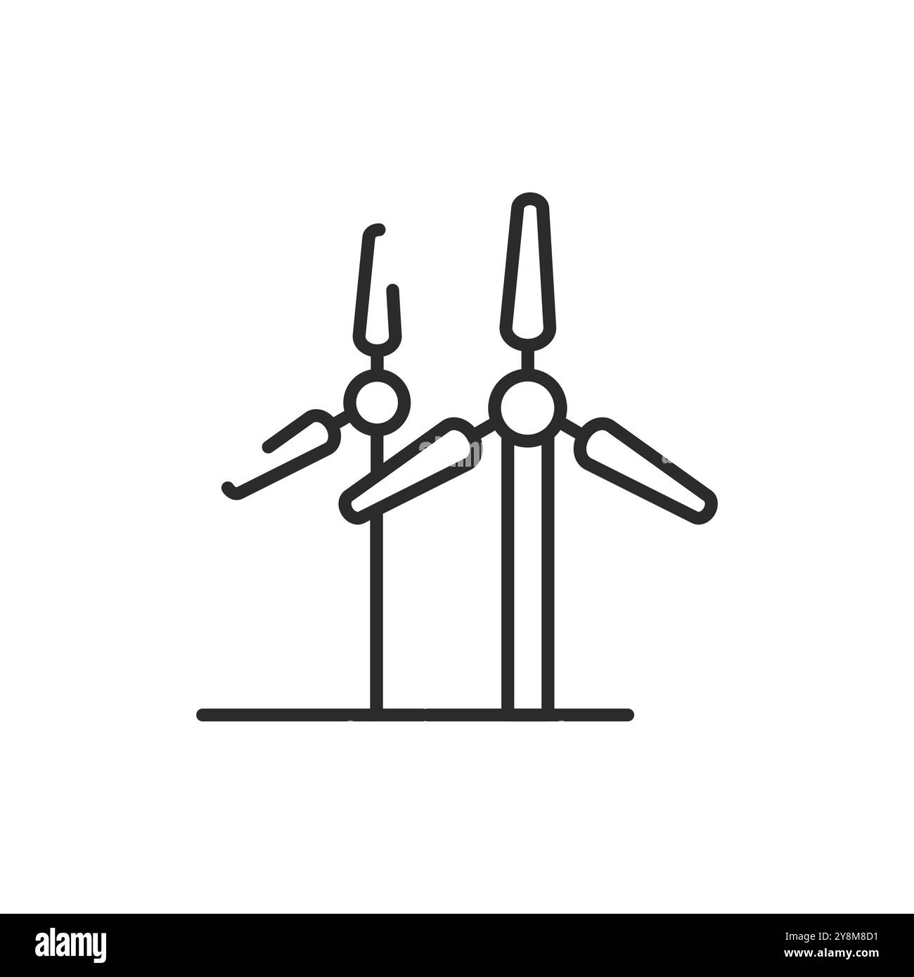 Icône énergie éolienne Illustration de Vecteur