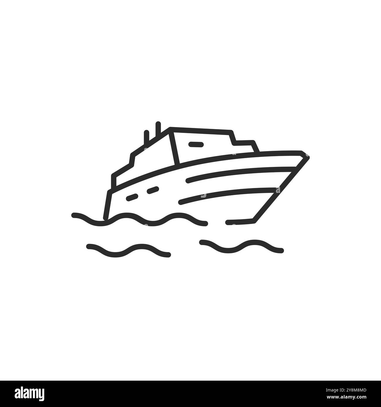 Icône bateau de croisière Illustration de Vecteur