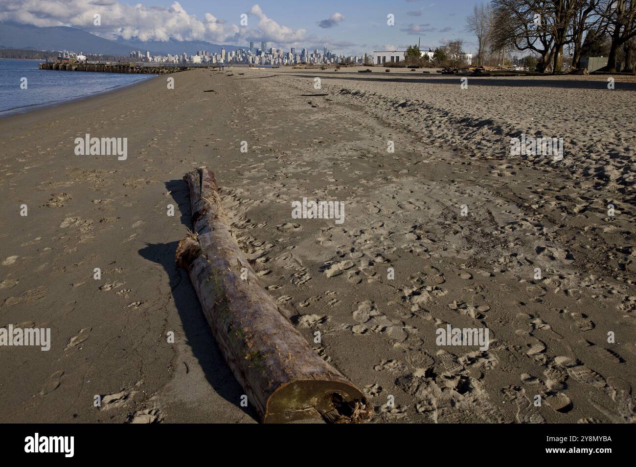 Sur la ville de Vancouver Canada banques espagnoles Beach Canada Banque D'Images