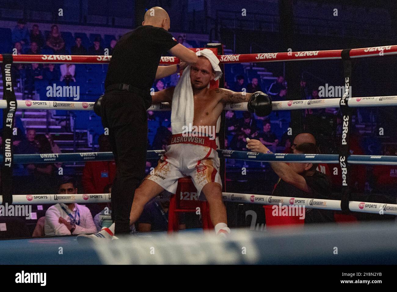 Liverpool, Royaume-Uni. 05 octobre 2024. Nick Ball vs Ronny Rios - samedi 5 octobre 2024 - M&S Bank Arena Liverpool - WBA Featherweight Championship of the World Credit : Samuel Wardle/Alamy Live News Banque D'Images