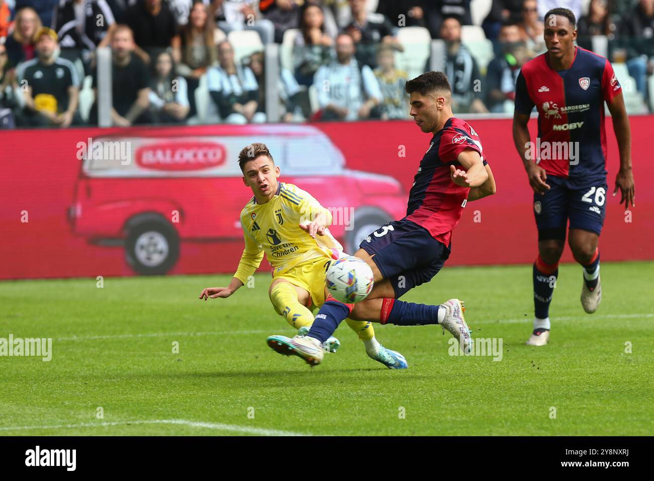 Francisco Conceicao du Juventus FC lors du match entre la Juventus FC et Cagliari Calcio le 6 octobre 2024 au stade Allianz de Turin, Italie. Banque D'Images