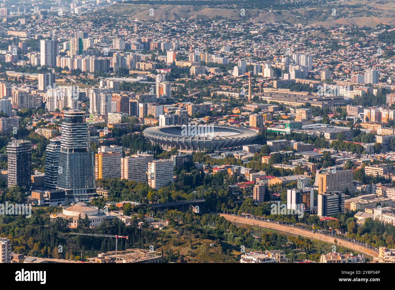 Tbilissi, Géorgie - 17 août 2024 : le Boris Paitchadze Dinamo Arena est le stade du Dinamo Tbilissi, de l'équipe de Géorgie de rugby à xv et de Georgi Banque D'Images