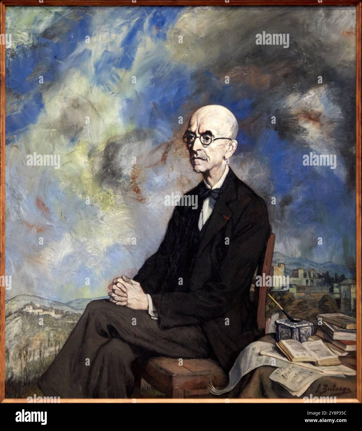 Portrait de Manuel de Falla, 1932, Ignacio Zuloaga (1870-1945), Museo de Bellas Artes, Bilbao, Bizkaia, pays Basque, Espagne. Banque D'Images
