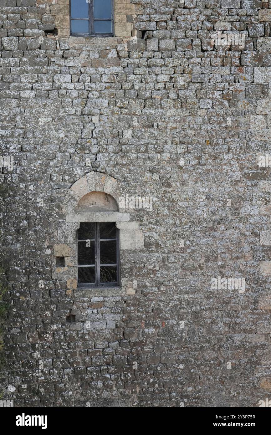 Forteresse de Rocca di Montalcino, Montalcino, Toscane, Italie. Banque D'Images