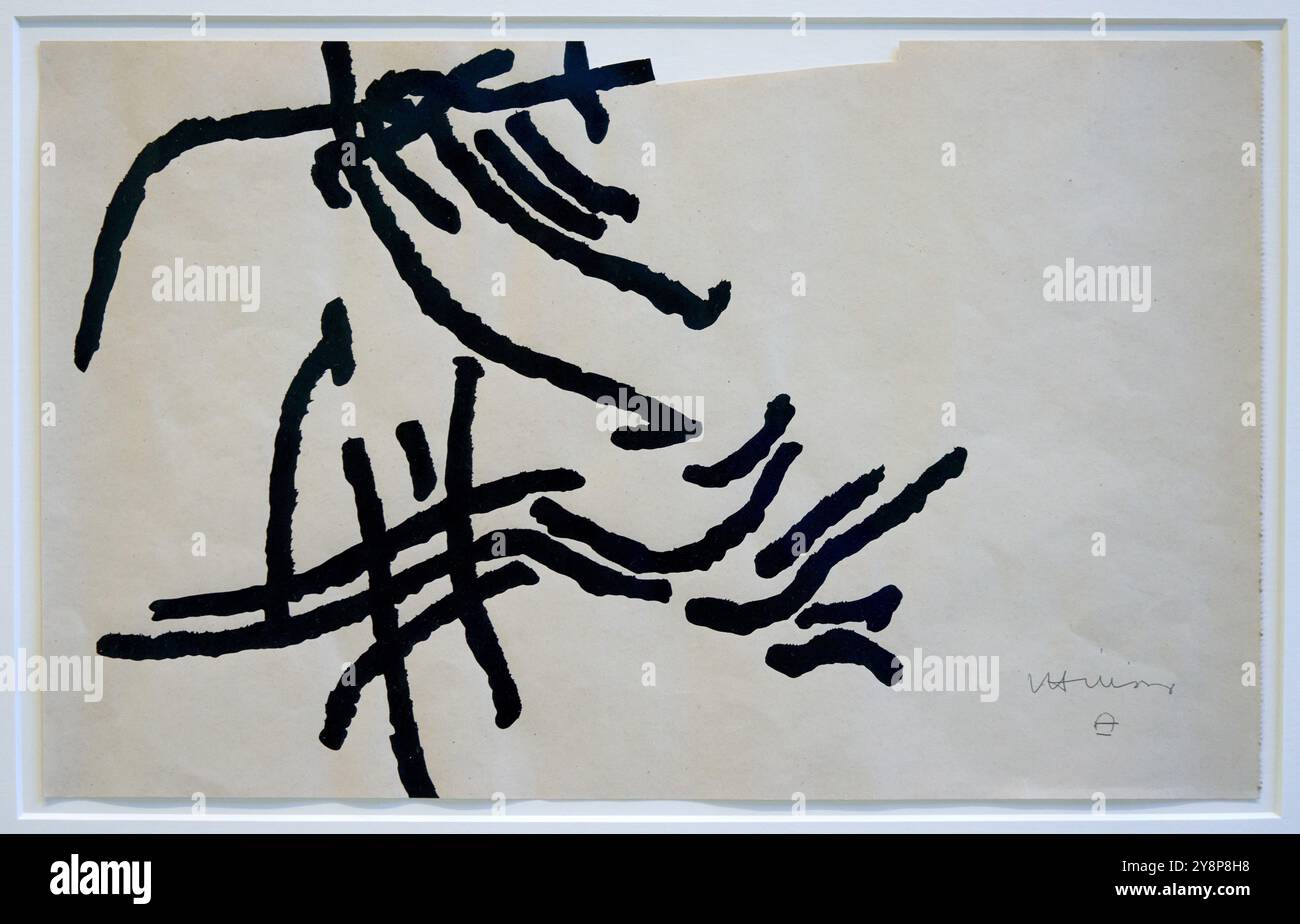 'Estampes et dessins', années 50, Eduardo Chillida (1924-2002), Chillida Leku Museoa, Donostia, Saint-Sébastien, pays Basque, Espagne. Banque D'Images