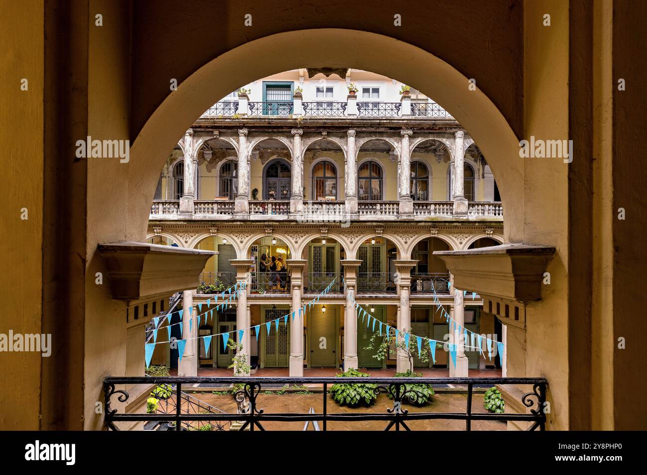 Le bâtiment Paloma et son arrière-cour à Budapest Banque D'Images