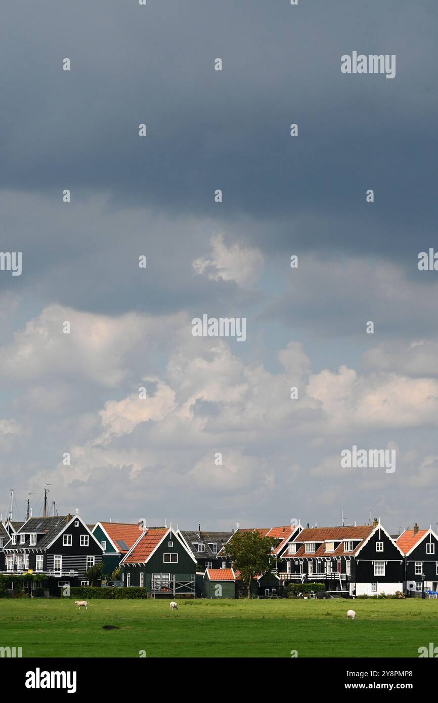 Marken, pays-Bas. Marken est un village dans la région Waterland et Zaan, Hollande du Nord, pays-Bas sur une péninsule dans le lac IJsselmeer. Banque D'Images