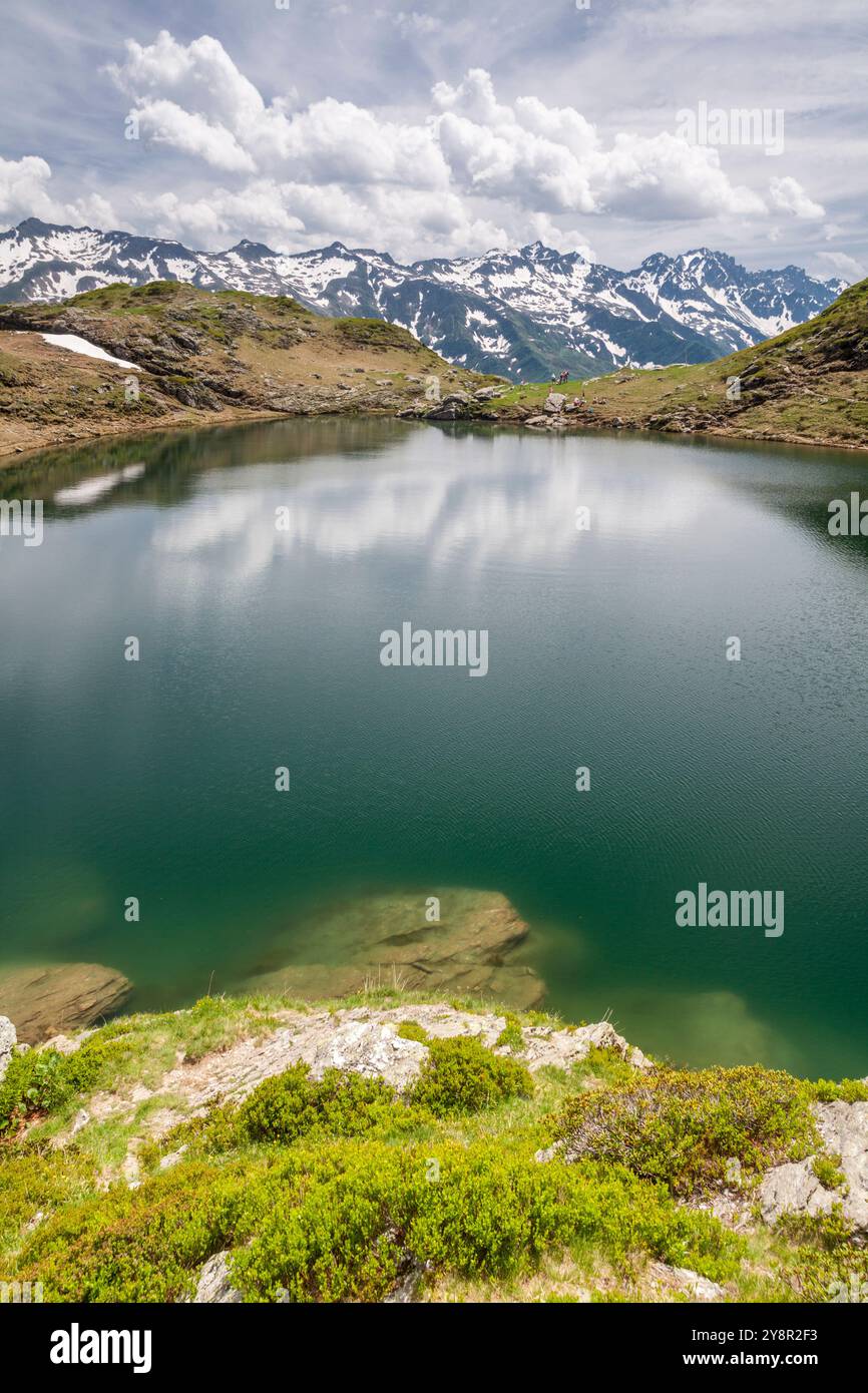 Lac Noir près de Montsapey village dans la vallée de la Maurienne, Aiguebelle, Savoie, Rhône-Alpes, France Banque D'Images