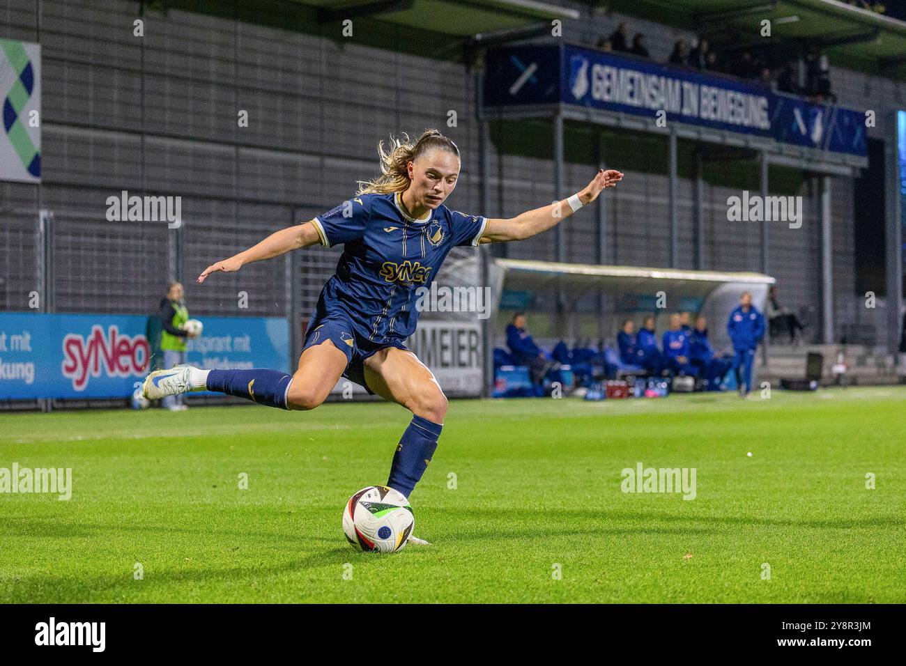 Sinsheim, Deutschland. 06 octobre 2024. Jill Janssens (TSG 1899 Hoffenheim Frauen, #09), TSG 1800 Hoffenheim v. SV Werder Bremen, Fussball, Google Pixel Frauen-Bundesliga, 5. Spieltag, saison 2024/2025, 06.10.2024, Foto : Eibner-Pressefoto/Wessely crédit : dpa/Alamy Live News Banque D'Images