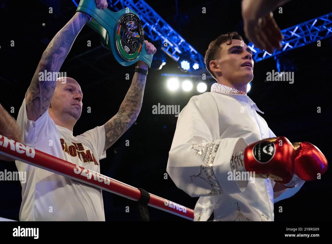 Liverpool, Royaume-Uni. 05 octobre 2024. Jack Rafferty Beats Henry Turner - Nick Ball vs Ronny Rios - samedi 5 octobre 2024 - M&S Bank Arena Liverpool - WBA Featherweight Championship of the World Credit : Samuel Wardle/Alamy Live News Banque D'Images