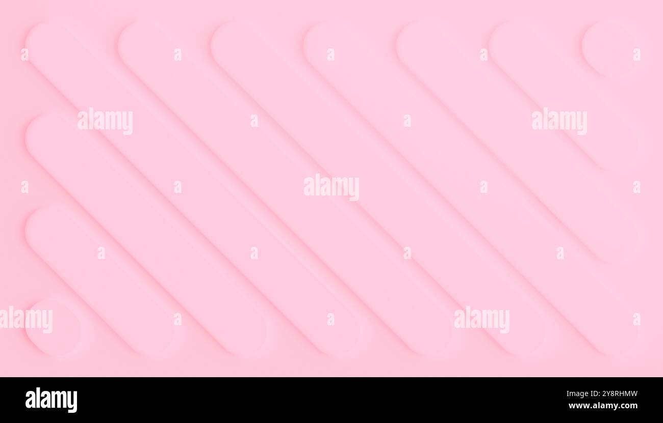 Motif de formes géométriques diagonales roses sur fond rose avec effet 3d ou ombre. Fond géométrique moderne abstrait avec espace de copie. Banque D'Images