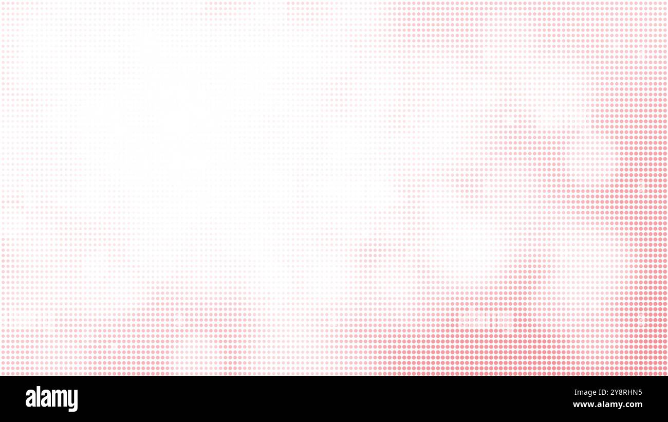 Motif abstrait demi-teinte rose clair et rouge sur fond blanc avec espace de copie. Motif pointillé pour modèle, brochure, carte de visite, page Web etc Banque D'Images