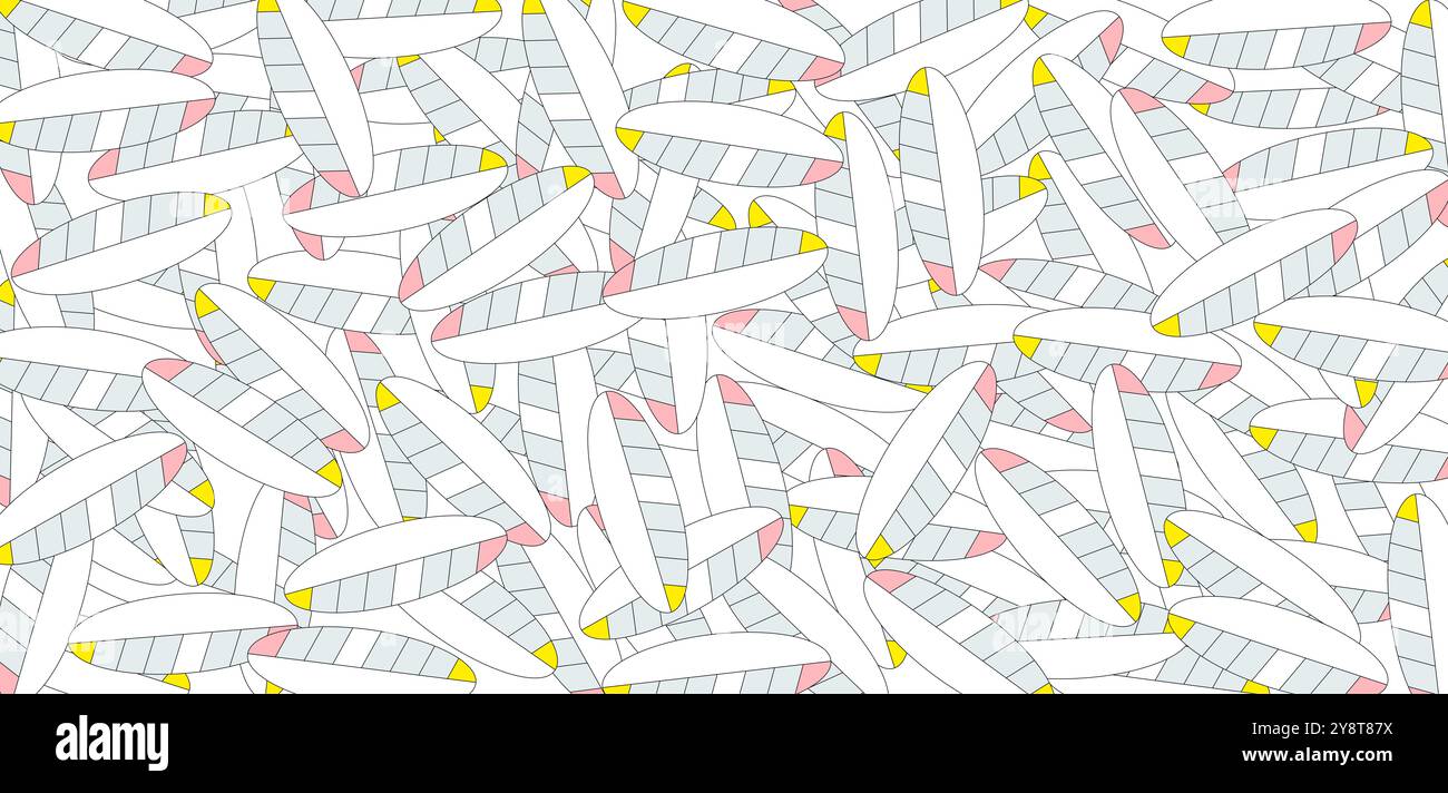 Surf abstrait, surf, illustration de planche de surf. Motifs artistiques. Affaires, voyages, vacances, concepts de passe-temps. Sport de plage. Bordure pour le texte Banque D'Images