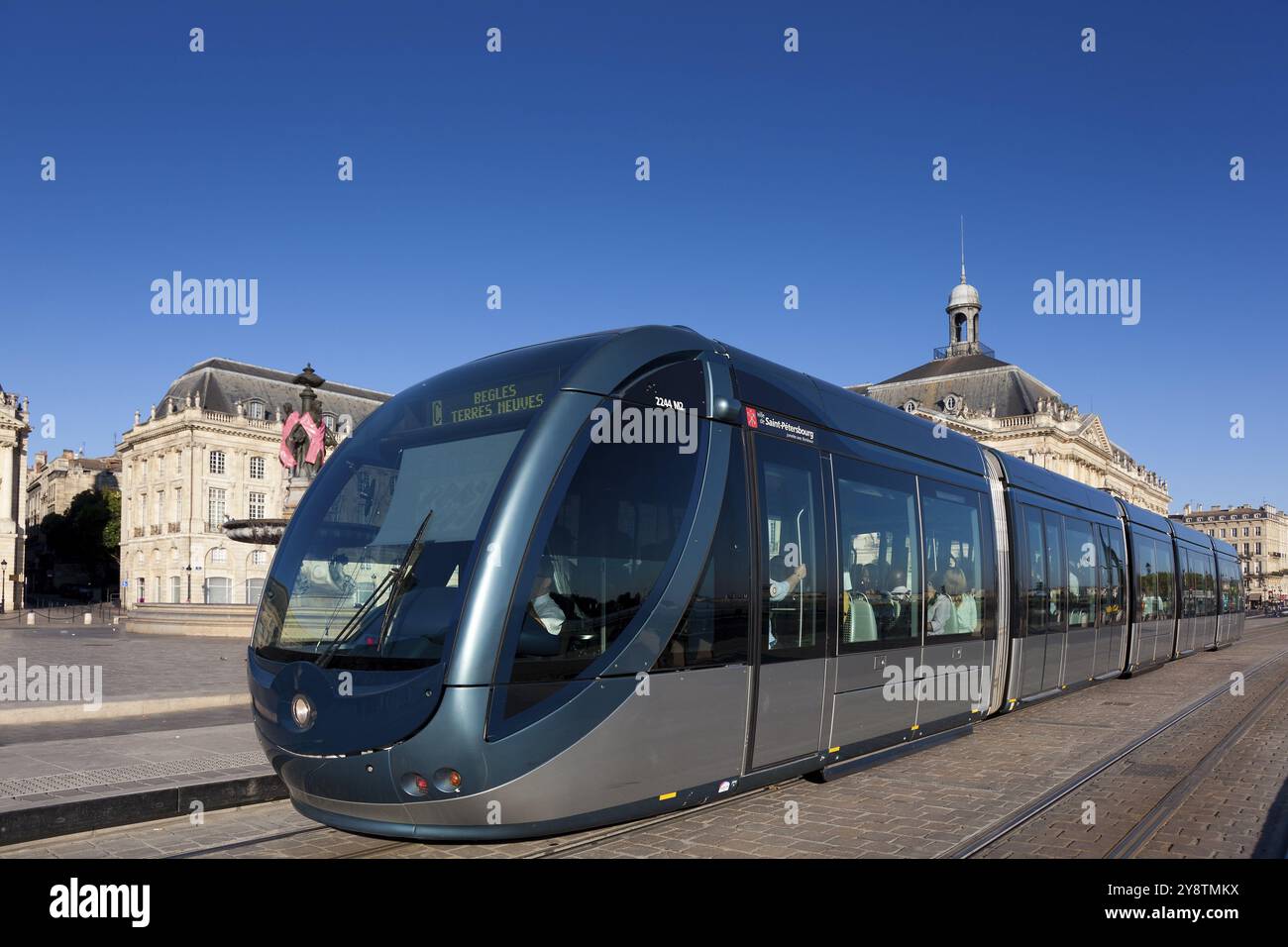 Tramway de Bordeaux, Aquitaine, France, Europe Banque D'Images