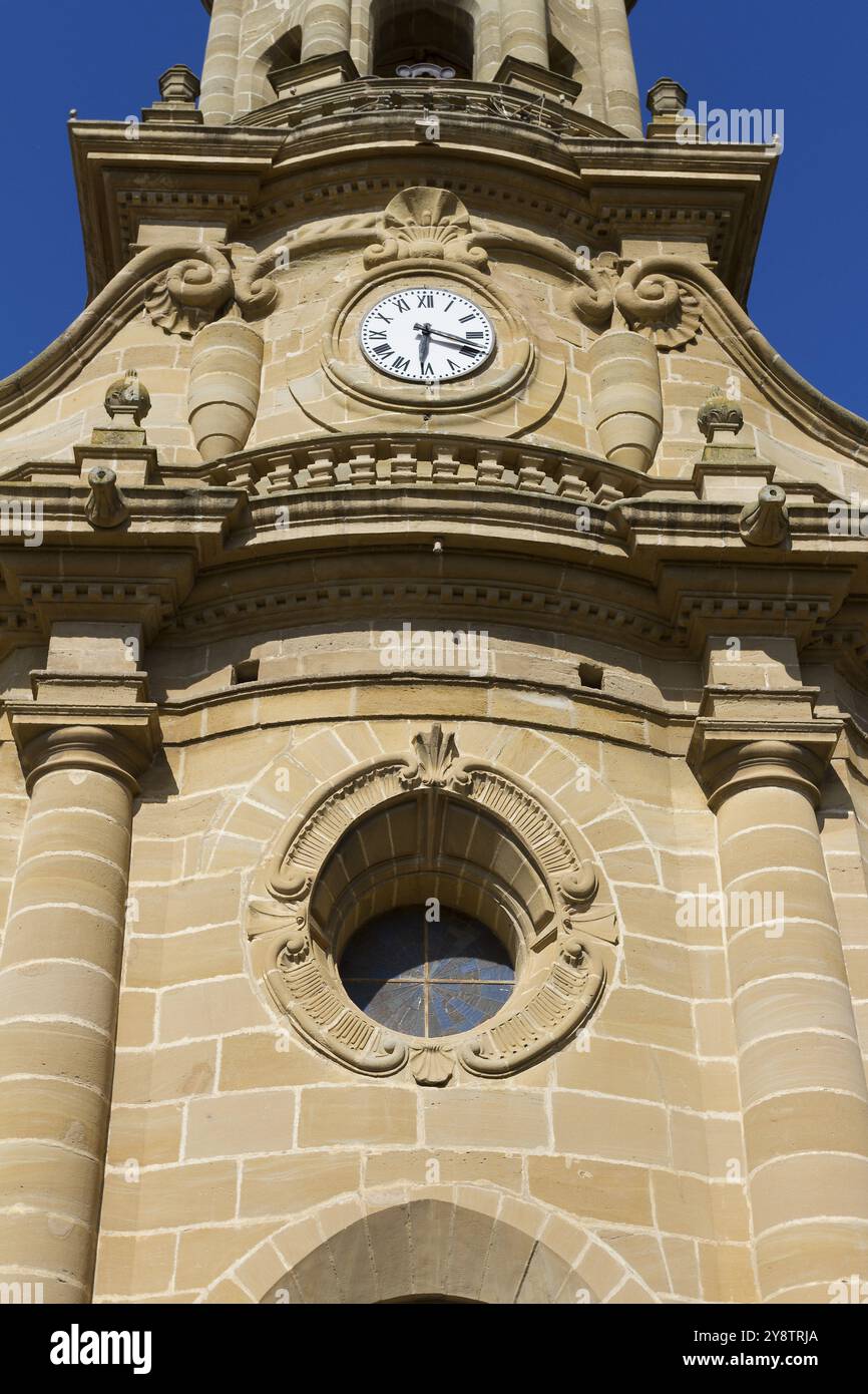 Église San Miguel, Cuzcurrita de Rio Tiron, la Rioja, Espagne, Europe Banque D'Images