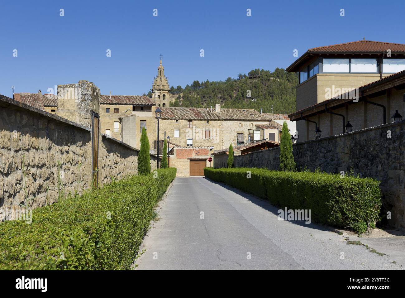 Rue de Cuzcurrita de Rio Tiron, la Rioja, Espagne, Europe Banque D'Images