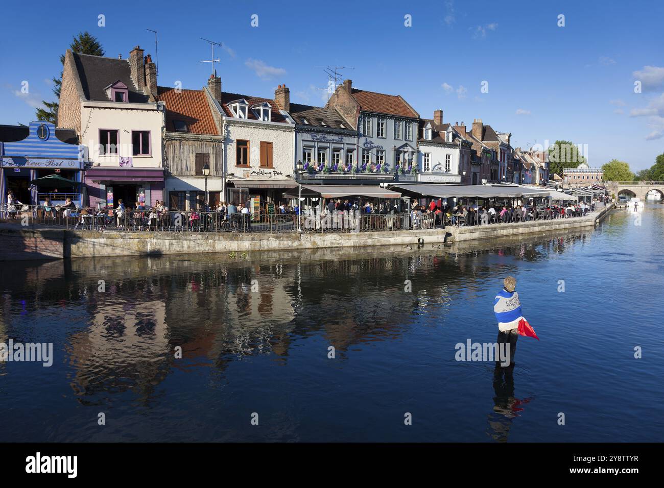 Quartier Saint Leu à Amiens, somme, Picardie, France, Europe Banque D'Images