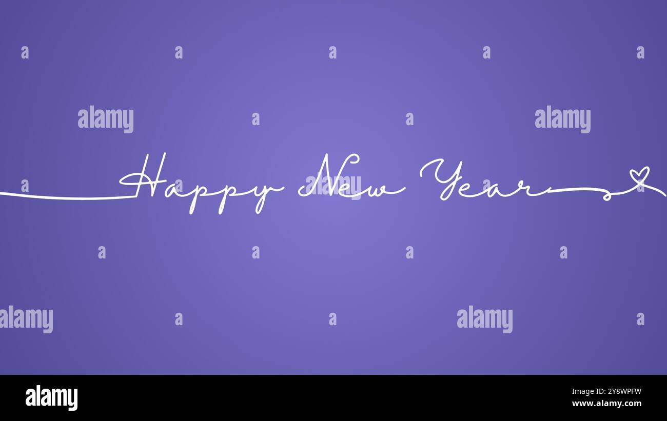 bonne année calligharphy sur fond violet Illustration de Vecteur