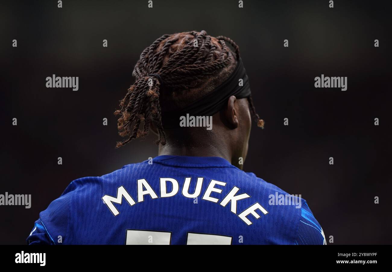 Noni Madueke de Chelsea lors du match de premier League à Stamford Bridge, Londres. Date de la photo : dimanche 6 octobre 2024. Banque D'Images