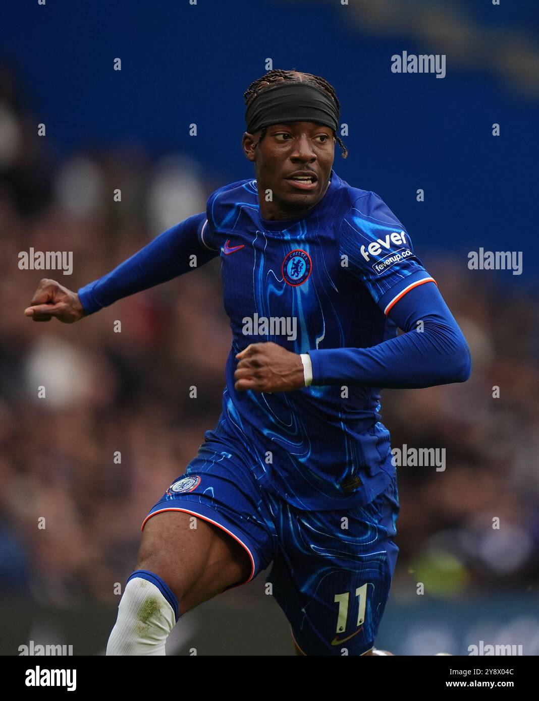Noni Madueke de Chelsea lors du match de premier League à Stamford Bridge, Londres. Date de la photo : dimanche 6 octobre 2024. Banque D'Images