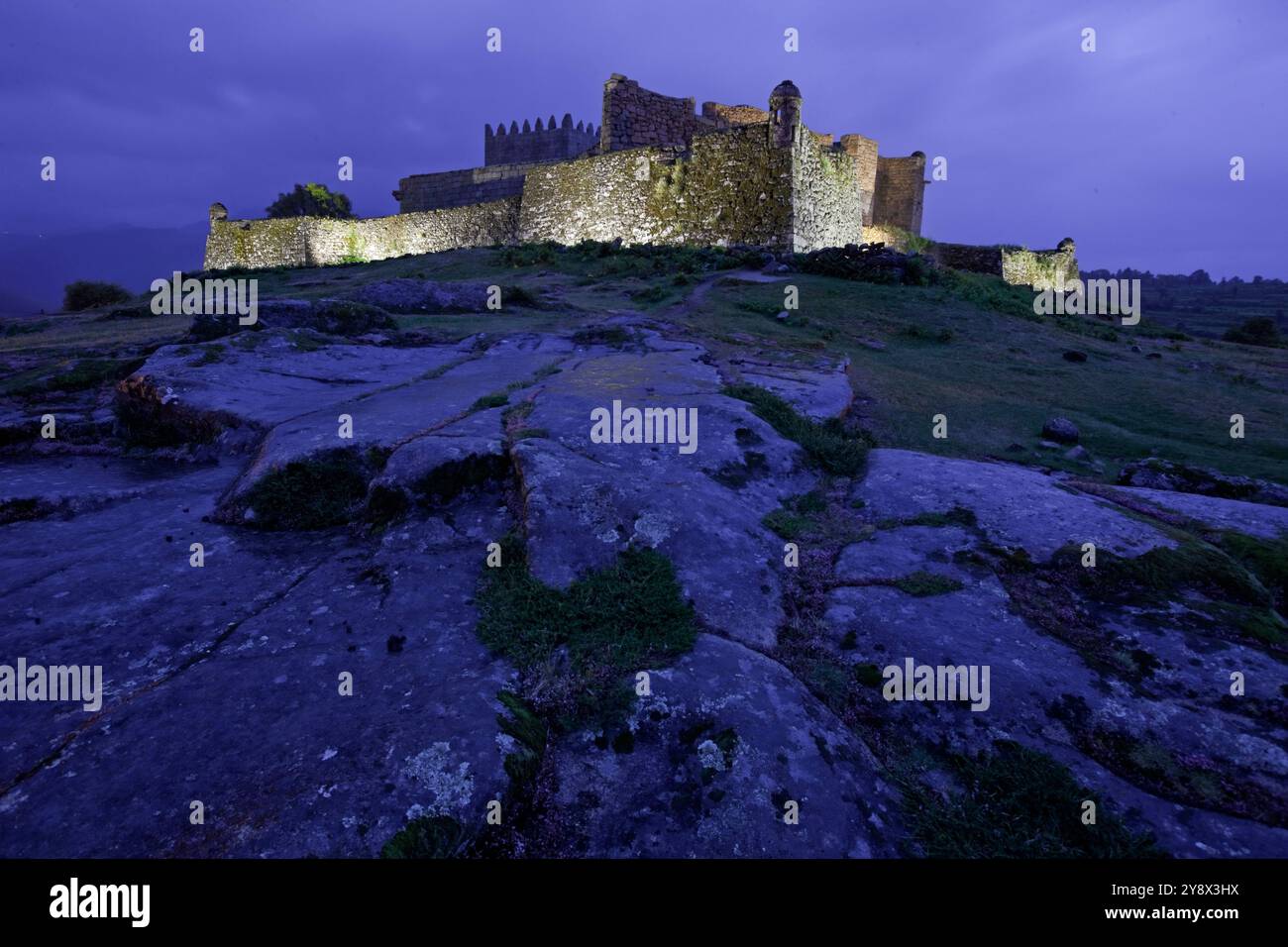 Château de Lindoso, parc national de Peneda-Geres, Portugal. Banque D'Images