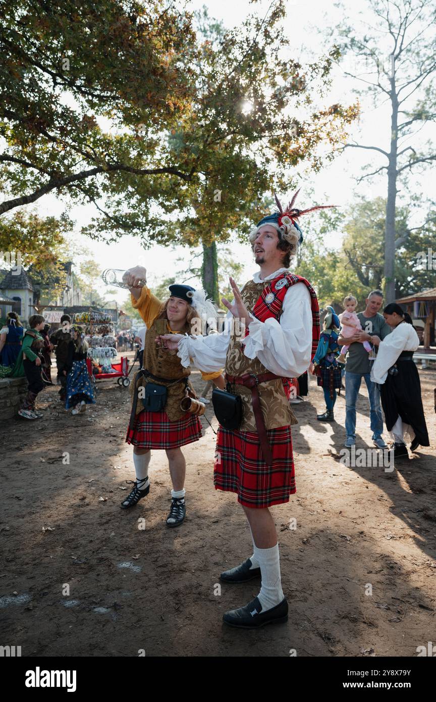 Festival de la Renaissance du Texas sur le thème médiéval Banque D'Images