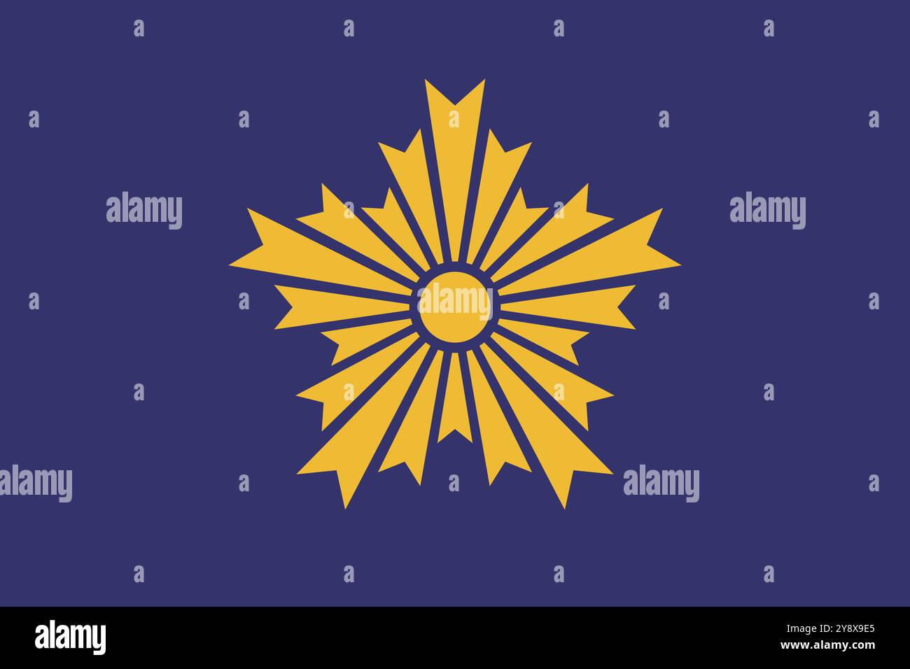 Fond d'écusson de la police japonaise. Vecteur modifiable. Illustration de Vecteur