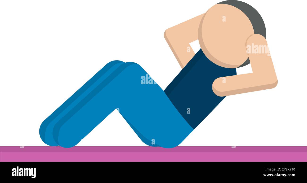 Icône de personne assise plate. Vecteur modifiable. Illustration de Vecteur