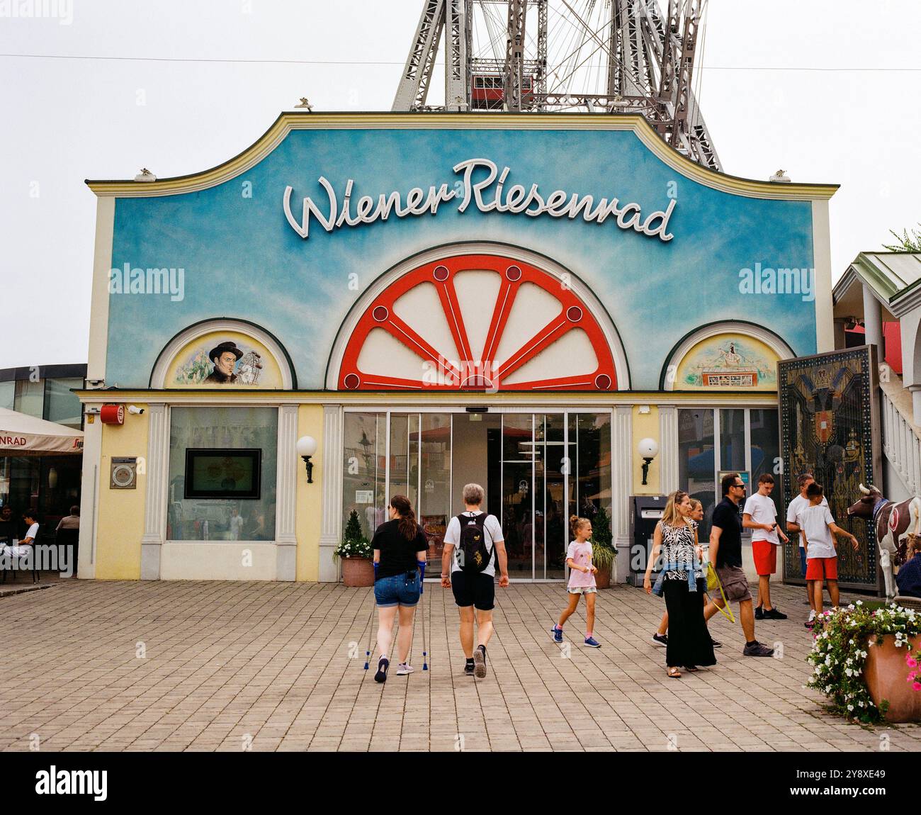 Wiener Riesenrad, Grande roue géante viennoise, Vienne, Autriche, Europe. Banque D'Images